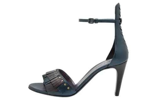 Bottega Veneta Leather Fashion Sandal 8.5cm Women's Blue