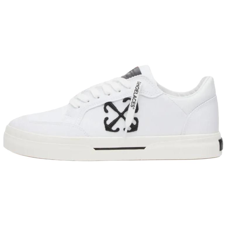 OFF WHITE Vulcanized Contrasting tag Canvas Sneakers