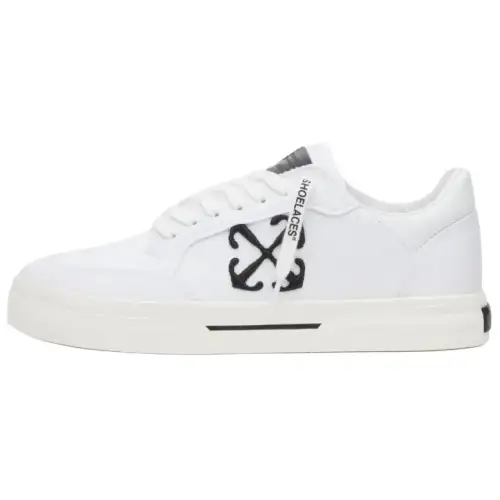 OFF WHITE Vulcanized Contrasting tag Canvas Sneakers