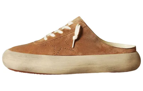 Golden Goose Space Star Abrasion Resistant Abrasion Resistant Closed Toe Slippers Men's Brown Distressed