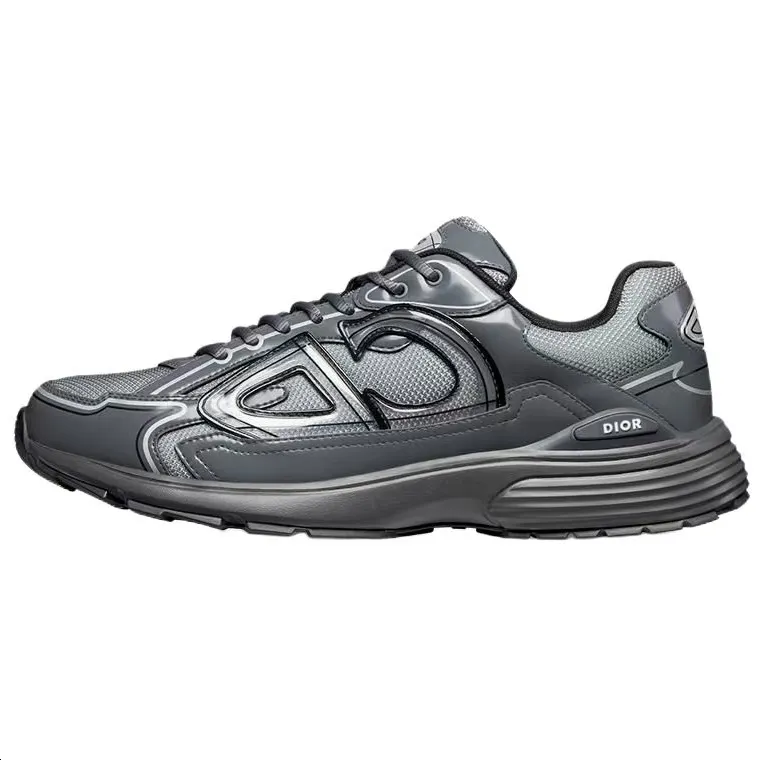 DIOR B30 Countdown CD Shoes Mesh, Textile Low top Casual Shoes Men's Light Gray