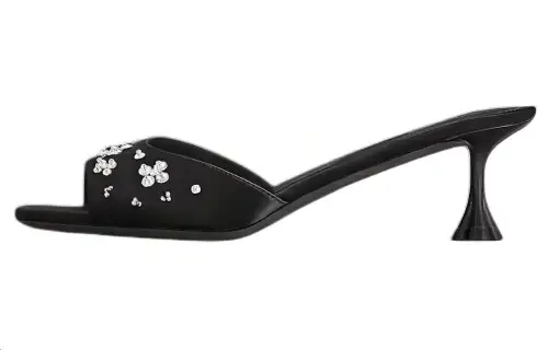 LOUIS VUITTON Blossom Slide Slippers Women's Black
