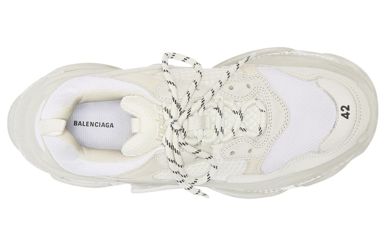 Мужские кроссовки Balenciaga Triple S clear sole (белые) — фото 4