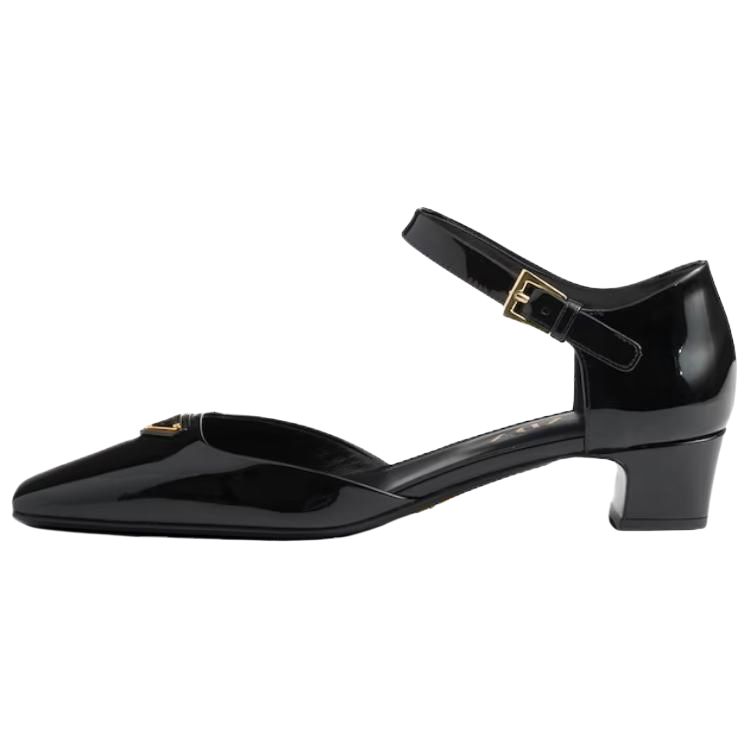 PRADA Patent Leather High Heels 3.5cm Women's Black