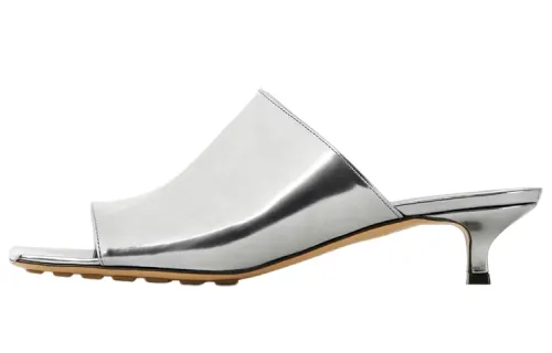 Bottega Veneta Stretch Slide Slippers Women's Silver