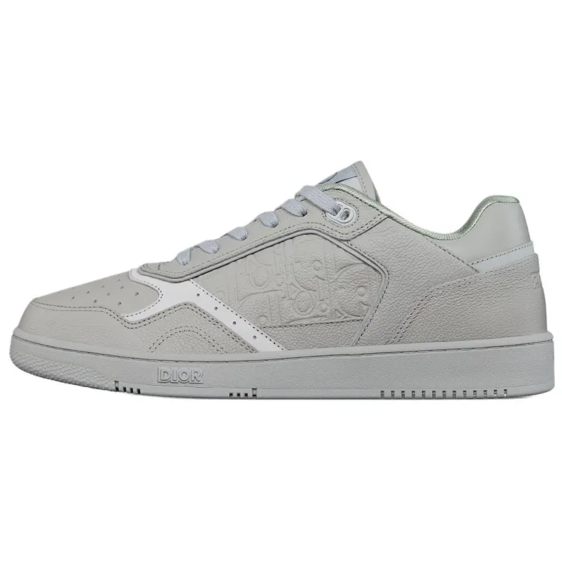 DIOR B27 Uptown Cow Leather Low top Skateboard Shoes Unisex Gray