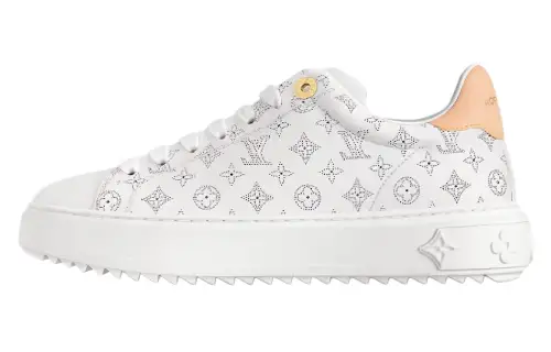 LOUIS VUITTON Time Out Low top Skateboard Shoes Women's White