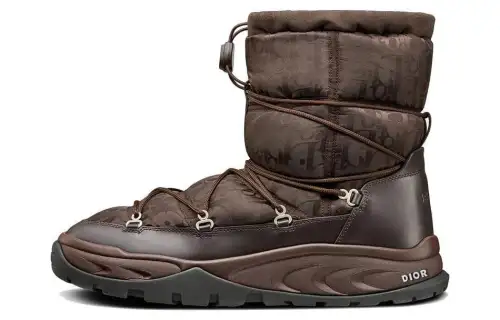 DIOR Snow Ankle Boot Brown Oblique Nylon