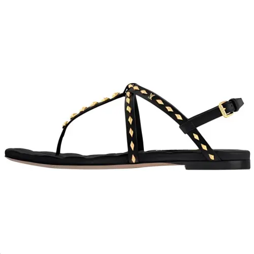 LOUIS VUITTON Celeste One Strap Sandals Women's Black
