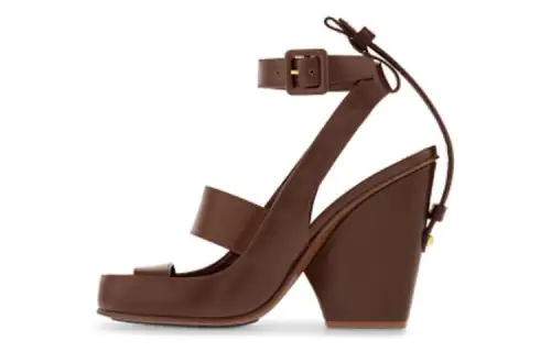 LOUIS VUITTON Trinity One Strap Sandals Women's Brown