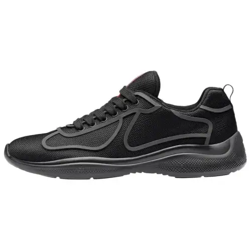 PRADA Fabric Breathable Low top Casual Shoes Women's Black