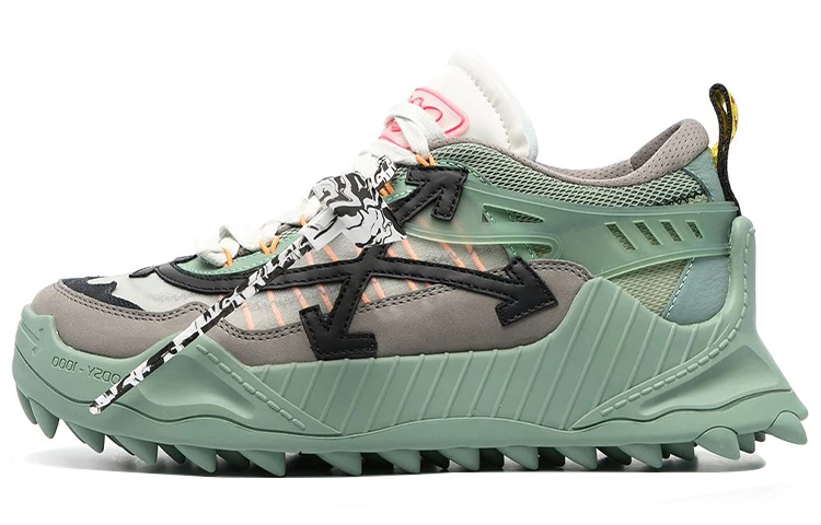 Мужские кроссовки OFF-WHITE ODSY (черно-зеленые)