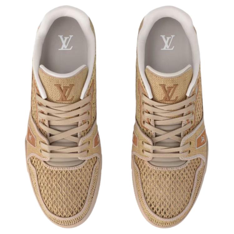 Мужские кеды Louis Vuitton Trainer (бежевые) — фото 4