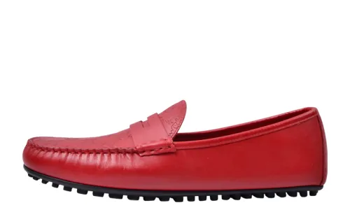 GUCCI Gommino Loafers Women's Red