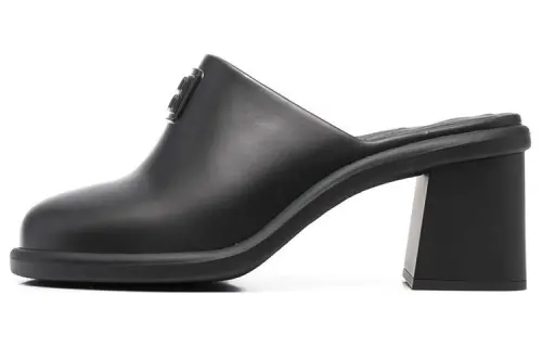 MIU MIU Closed Toe Slippers Women's Black