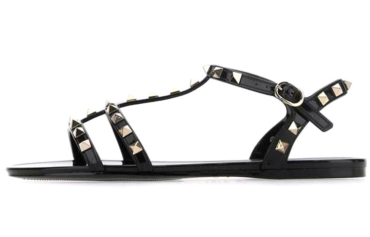 Valentino Rockstud One Strap Sandals Women's Black