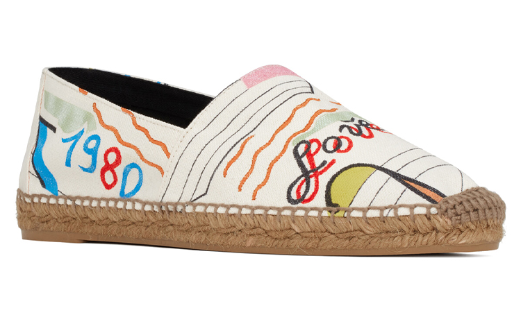 Мужские туфли SAINT LAURENT Espadrilles (белые) — фото 3