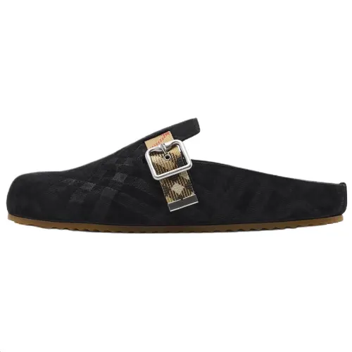 Burberry Closed Toe Slippers Men's Black