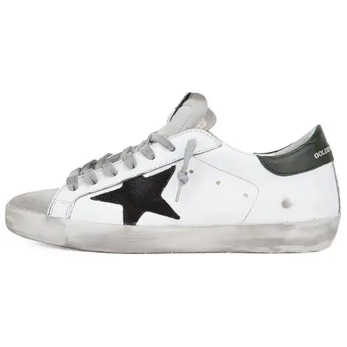 Golden Goose Super Star Stylish Skateboarding Shoes Men's White Distressed