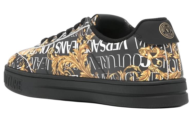 Мужские кеды Versace JEANS COUTURE (черные) — фото 4