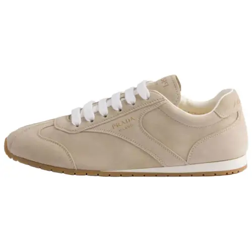 PRADA Calfskin Low top Casual Shoes Women's Beige