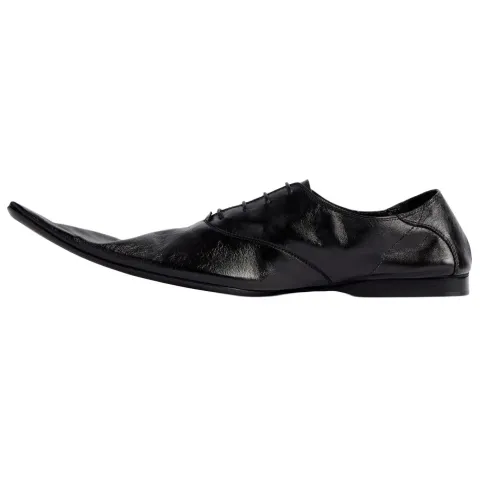 Balenciaga Ultra Soft Leather Casual Shoes Men's Black