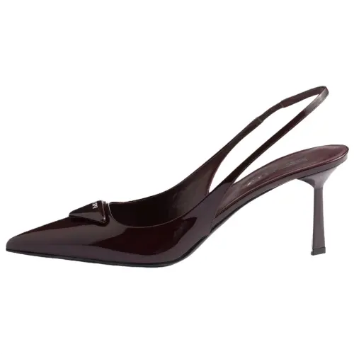 PRADA Slim Heel High Heels 7.5cm Women's Bordeaux