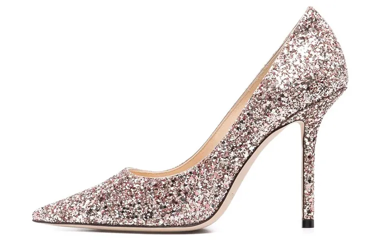 Jimmy Choo LOVE Slim Heel High Heels 10cm Women's Rose Pink