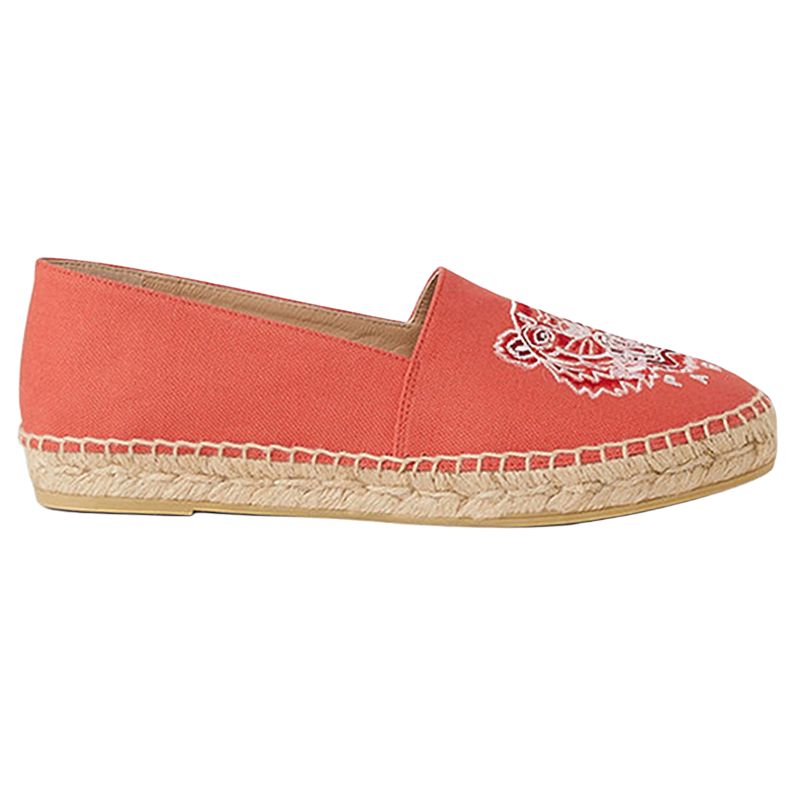 KENZO Tiger Canvas Espadrilles Women's Casual Shoes Women's Red