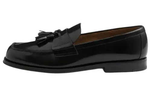 PRADA Tassel-detail Leather Loafers