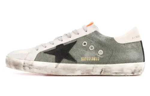 Golden Goose Super Star Low top Stylish Skateboarding Shoes Men's Gray White Distressed