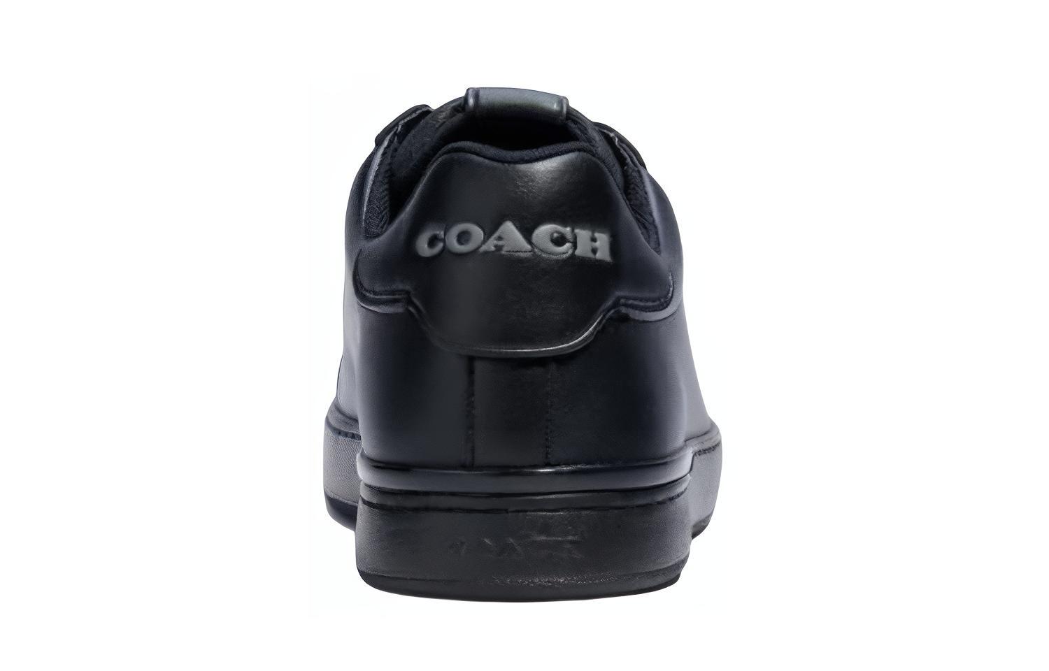 COACH Leather Low top Low top Stylish Skateboarding Shoes Men's Black