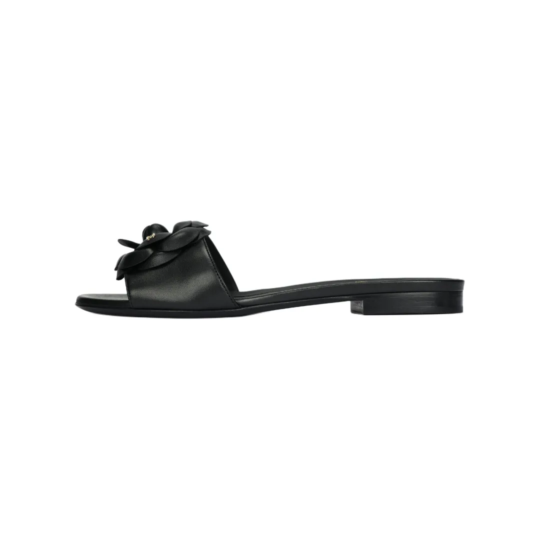 CHANEL Slide Slippers Women's Black