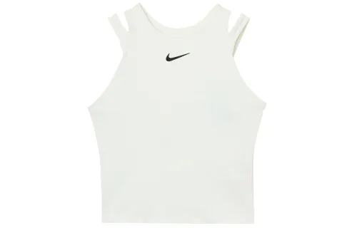 Nike Tank Tops Women's White Crew Neck Moderate Other