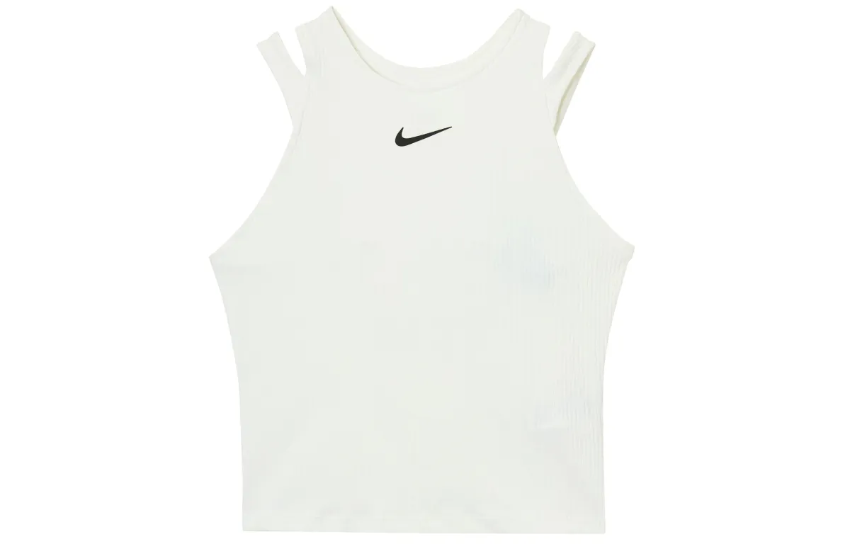 Nike Tank Tops Women's White Crew Neck Moderate Other