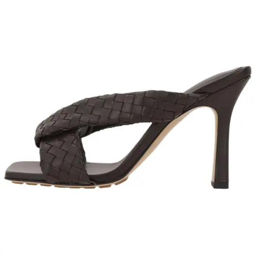 Bottega Veneta Slide Slippers 9cm Women's Dark Brown