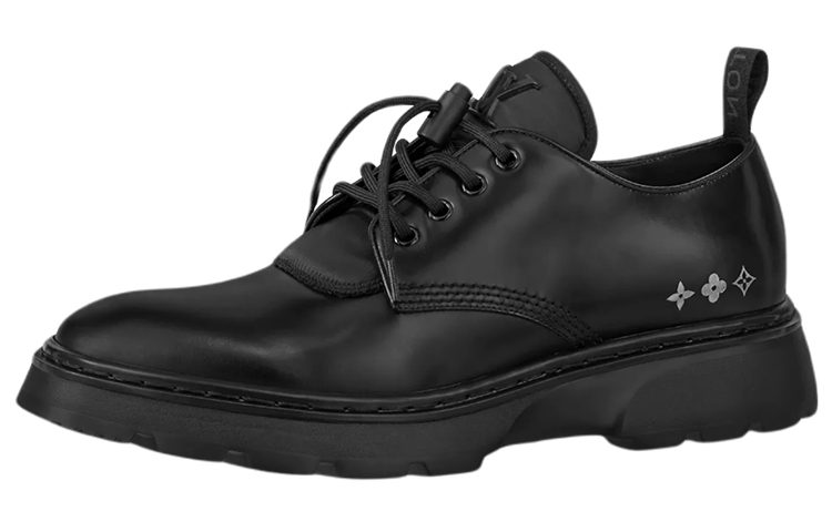 LOUIS VUITTON Bold Leather Casual Shoes Men's Black