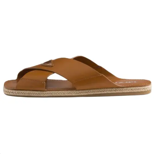 PRADA Cushioning Slide Slippers 1.5cm Men's Brown
