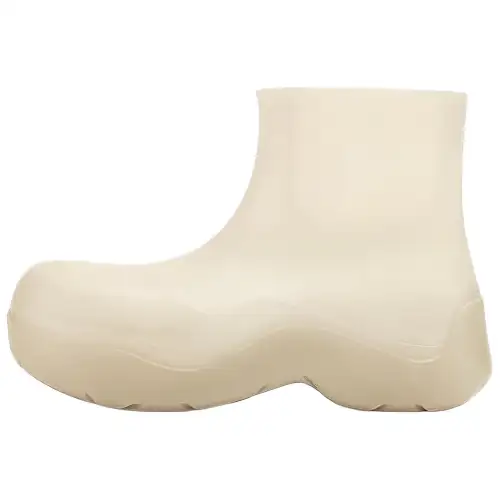 Bottega Veneta Puddle Rain Boots Rubber Classic Ankle Boots Women's White