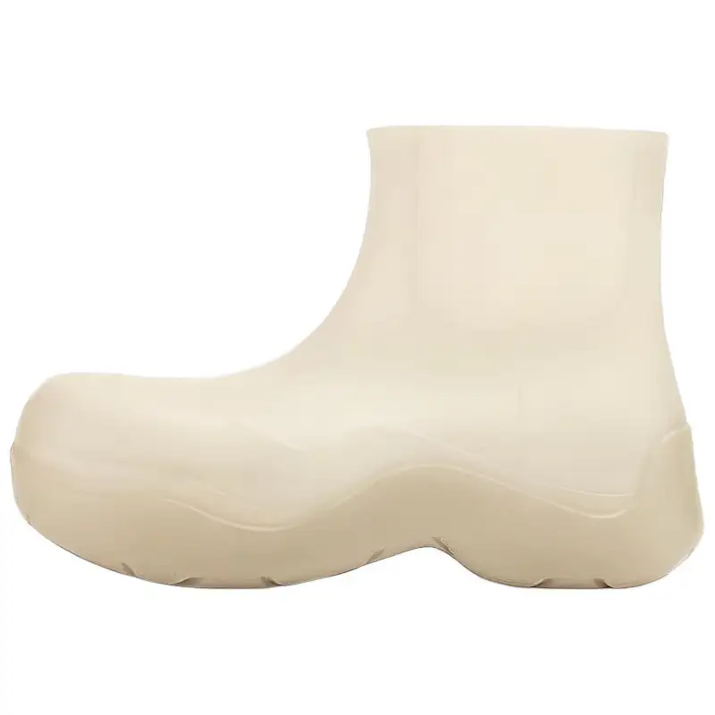 Bottega Veneta Puddle Rain Boots Rubber Classic Ankle Boots Women's White