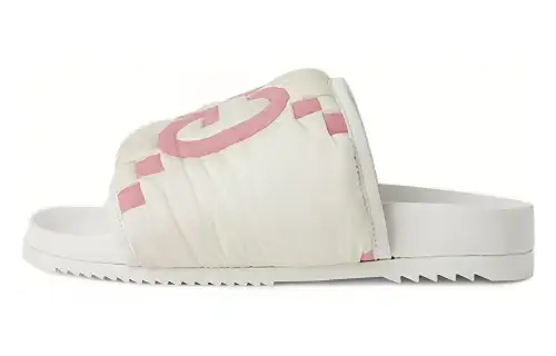 GUCCI Women's Maxi Gg Slide Sandal 'White Pink Matelassé' Women's