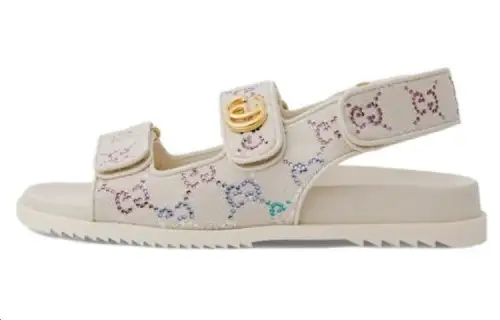 GUCCI GG One Strap Sandals Women's White