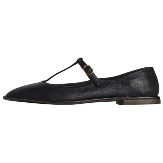 THE ROW Square T Strap Flat Shoes Women's