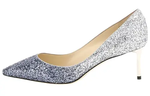 Jimmy Choo Romy Slim Heel High Heels Women's Silver Blue