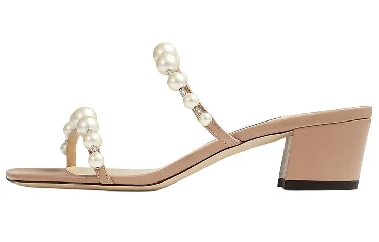 Jimmy Choo Amara Chunky Heel High Heels 4.5cm Women's Ballet Pink