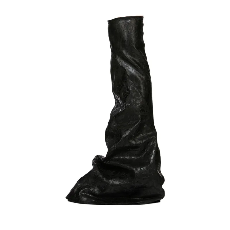 Rick Owens DRKSHDW Fetish Denim Over the knee Boots Women's Black