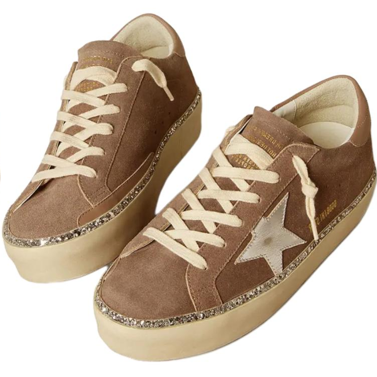 Женские кеды Golden Goose Hi Star (коричневые) — фото 3