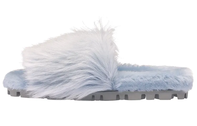 MIU MIU Slide Slippers Women's Blue