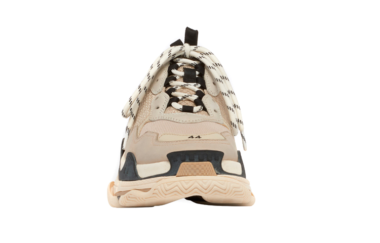 Женские кроссовки Balenciaga Triple S (бежево-черные) — фото 3