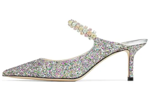 Jimmy Choo Bing glitter high heels mules women's color
